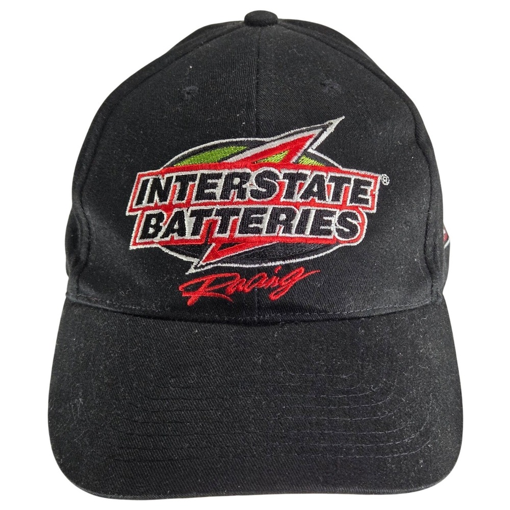 Interstate Batteries Racing Hat Cap Black Bobby‎ Labonte #18 Adjustable
